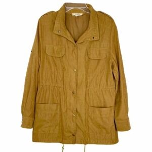 Umgee Golden Tan Cotton Blend Utility Jacket Size Medium